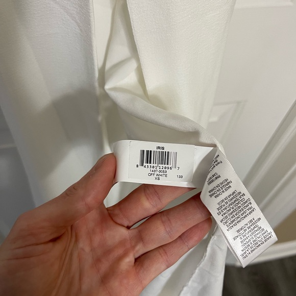 DRESS THE POPULATION Iris Slit Plunge White Gown Dress size XS - Picture 6 of 8